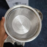 3 In 1 Multifunctional Stainless Steel Basin With Vegetable Cutter with Drain Basket - Image 3